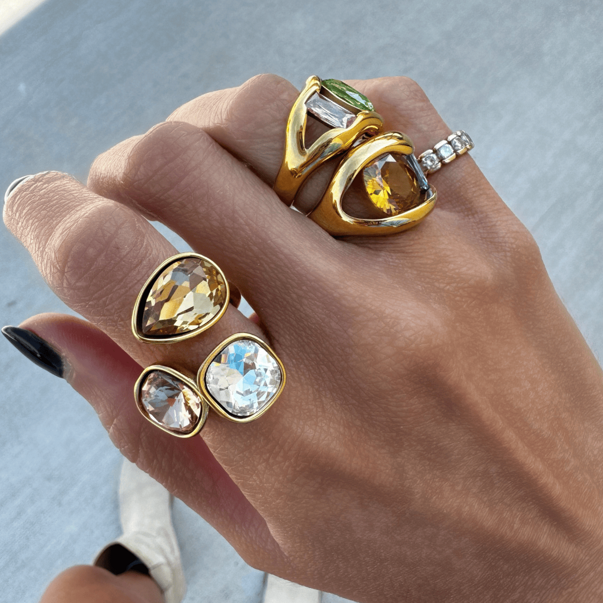 Sloane Gem Ring Rings by BRACHA