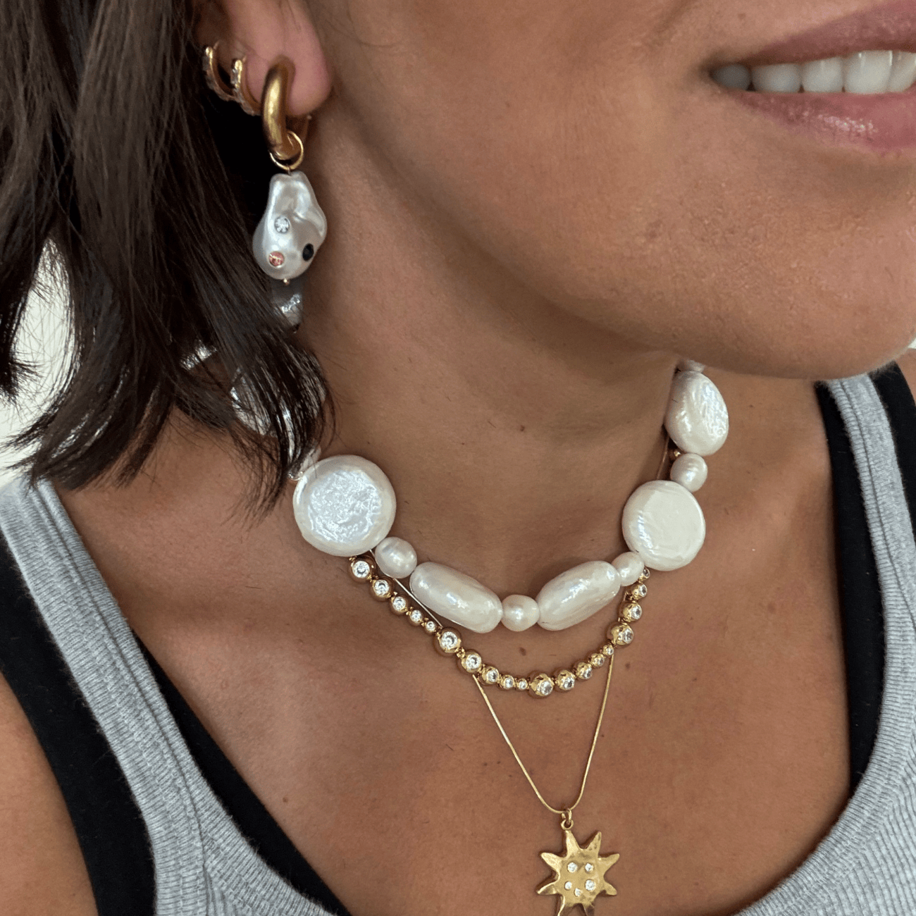 BRACHA Solis Pearl Drop Earrings
