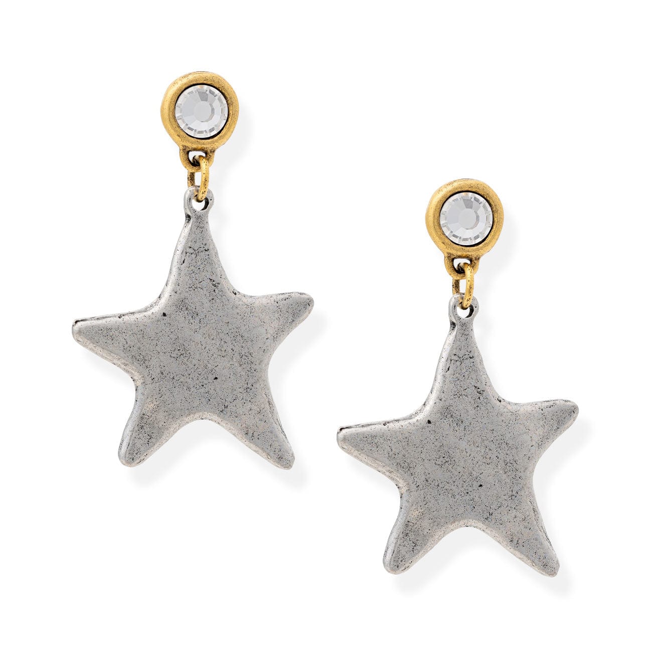 Star Shine Two Tone Earrings