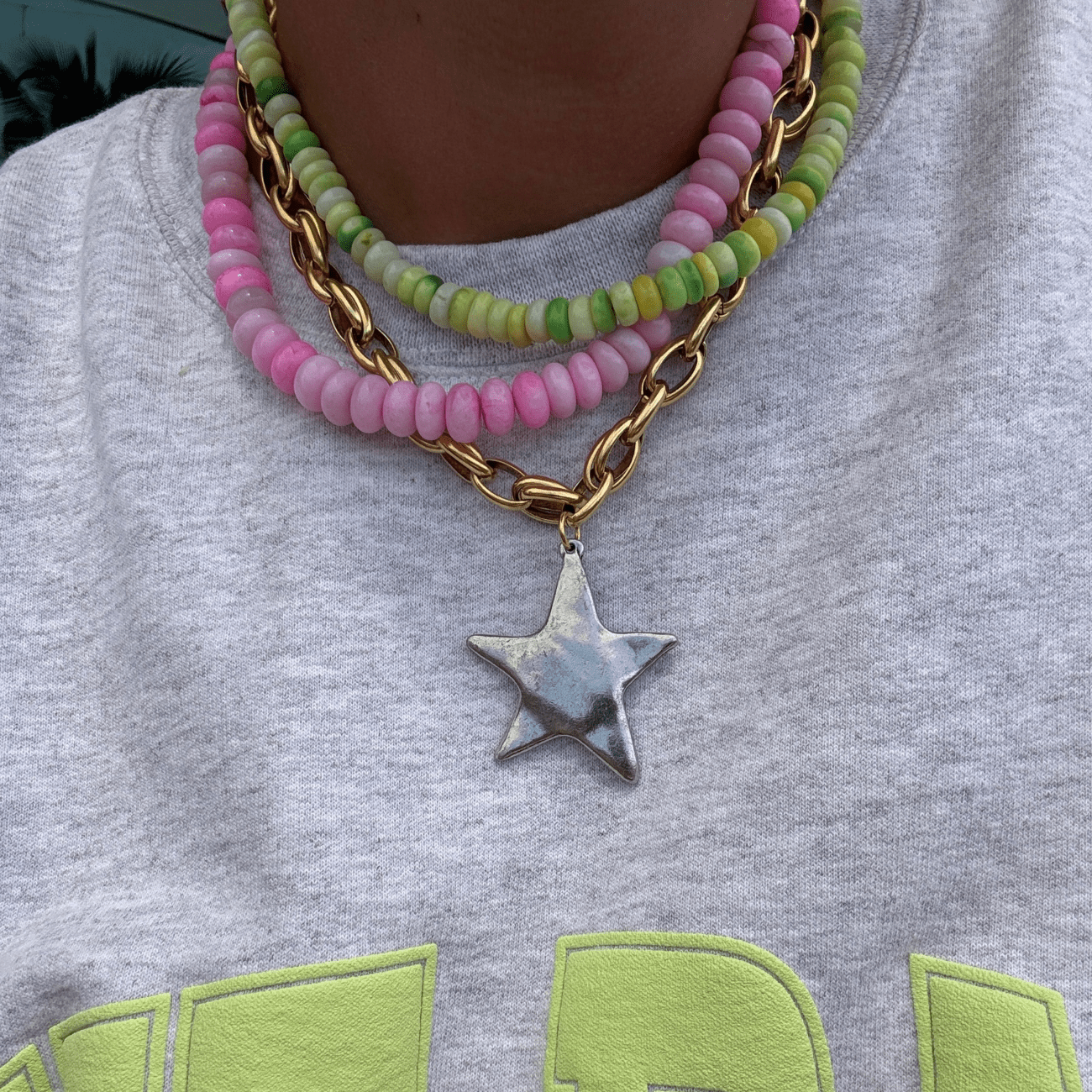 BRACHA Star Shine Two Tone Necklace