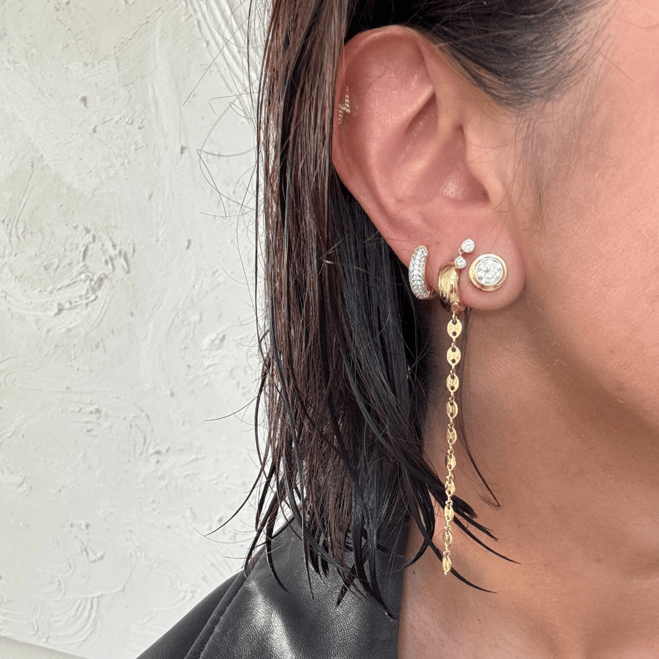 The Mariner Drop Huggie Earrings by BRACHA