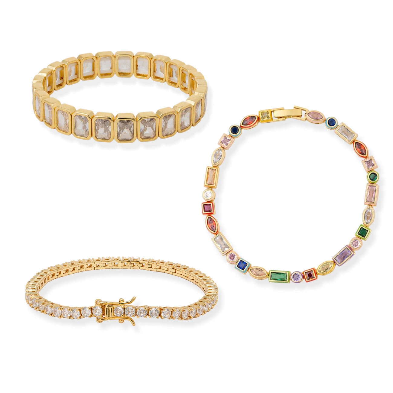 Radiant Bracelet Set | Crystal Tennis Stack | BRACHA