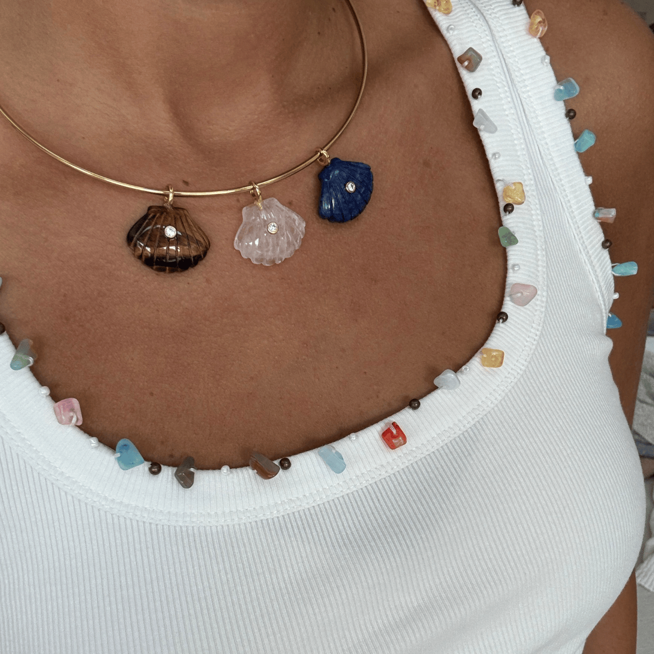 Tigers Eye Sea Shell Charm by BRACHA