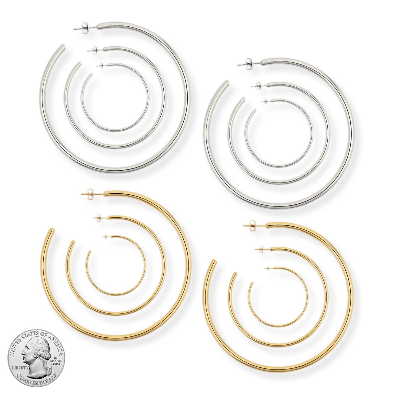 Torence Gold Everyday Hoop Earrings by BRACHA