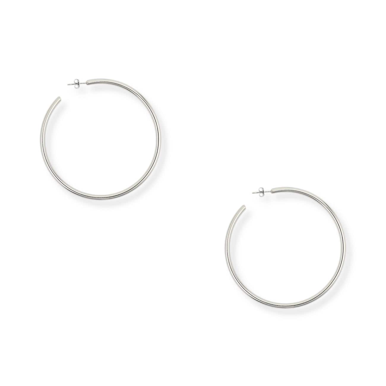 Torence Silver Everyday Hoop Earrings by BRACHA