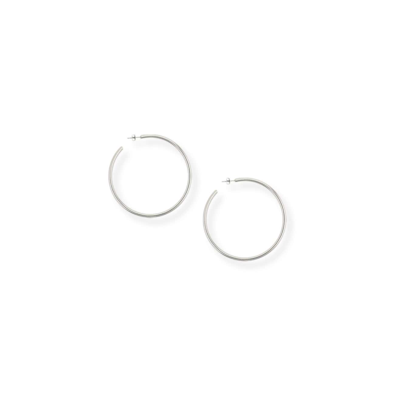 Torence Silver Everyday Hoop Earrings by BRACHA