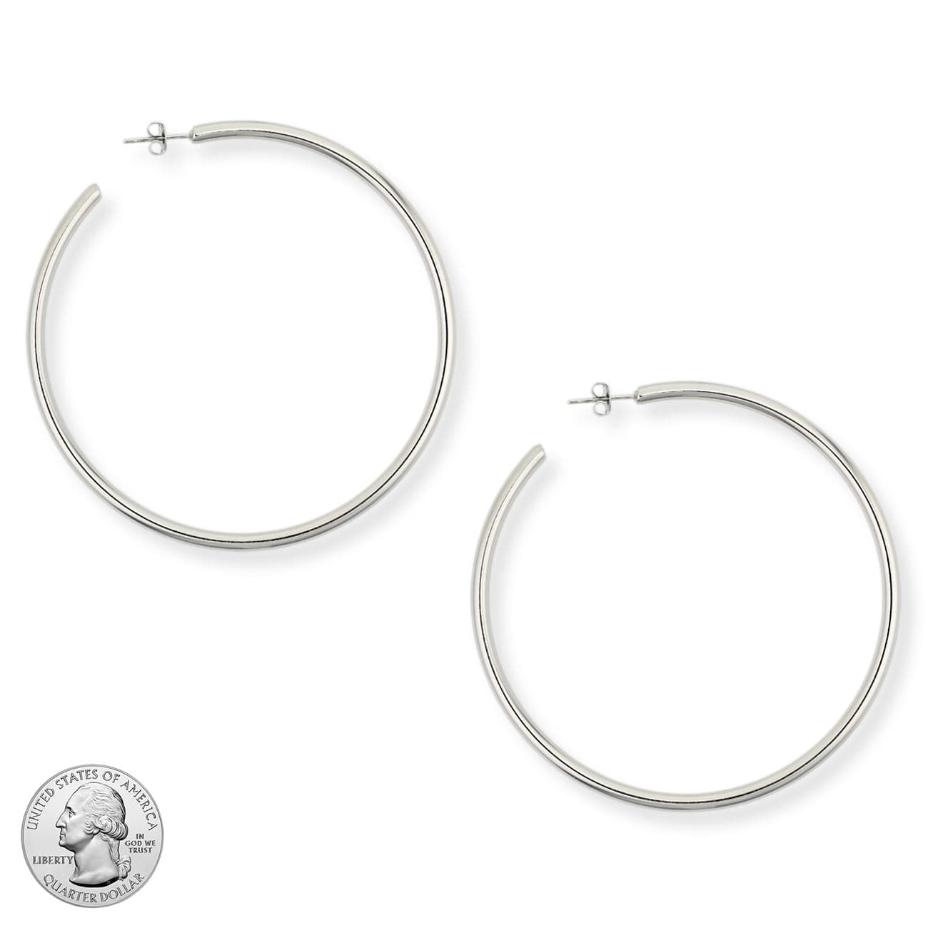 Torence Silver Everyday Hoop Earrings by BRACHA
