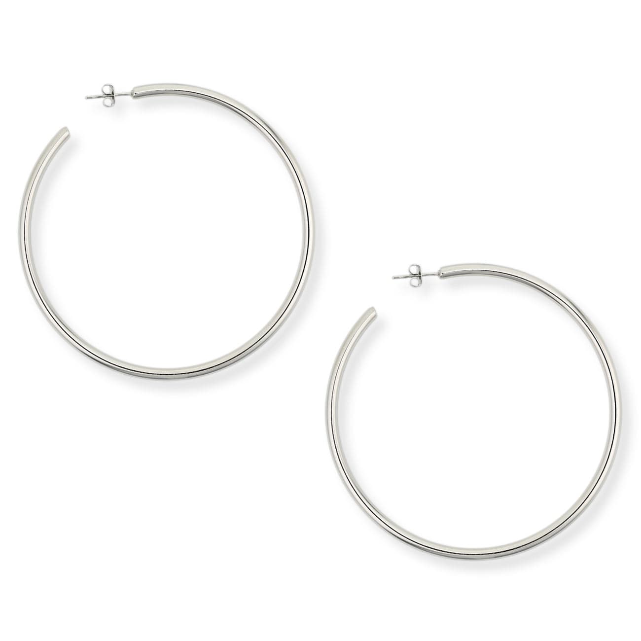Torence Silver Everyday Hoop Earrings by BRACHA
