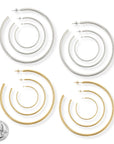 Torence Silver Everyday Hoop Earrings by BRACHA