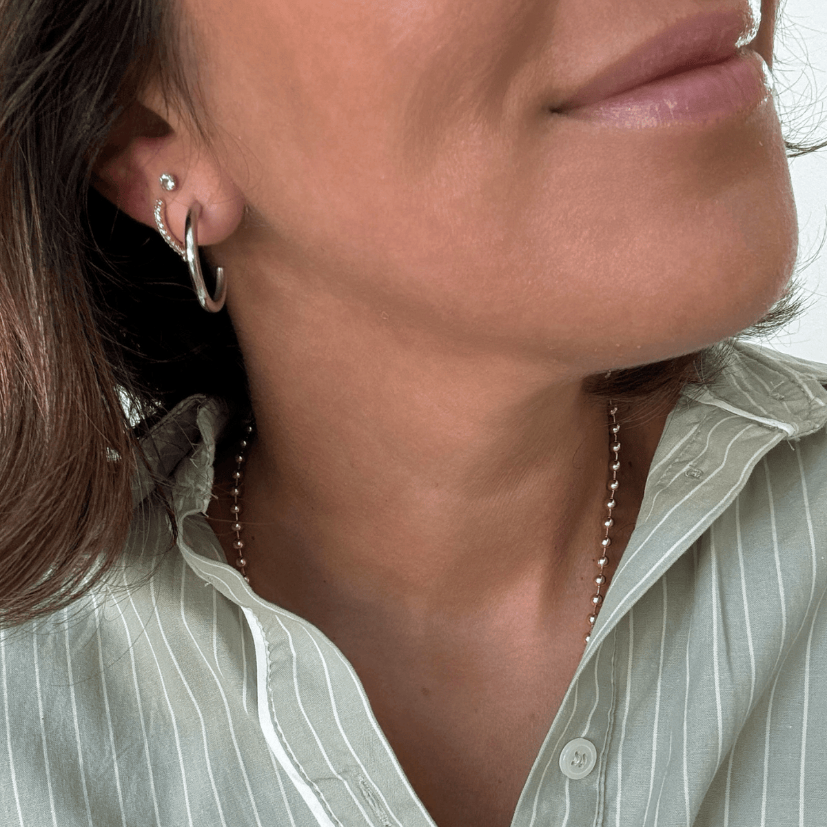 Torence Silver Everyday Hoop Earrings by BRACHA