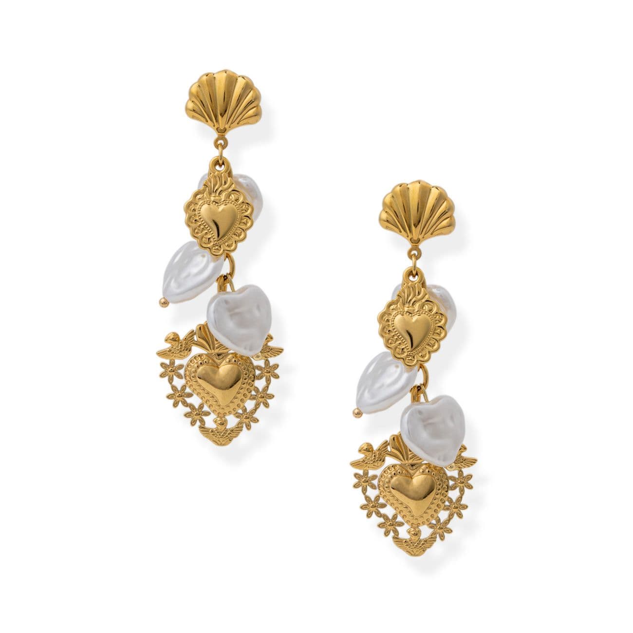 BRACHA Tribute Heart Earrings