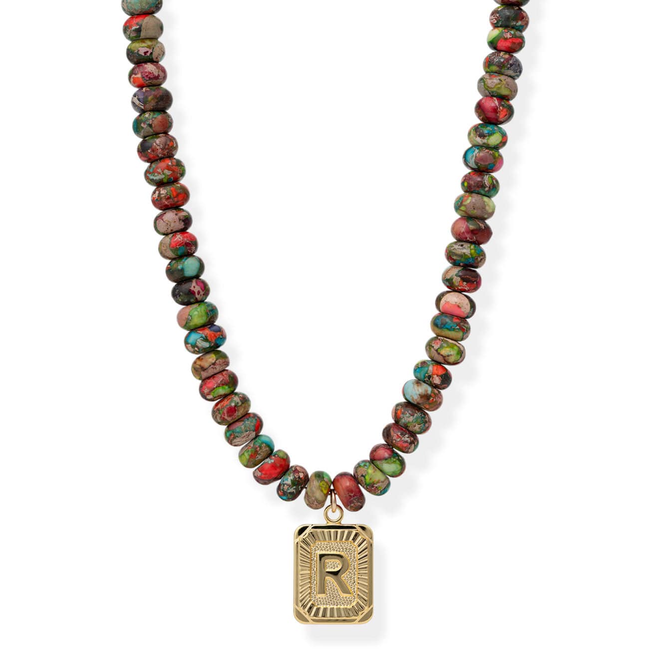 BRACHA Watercolor Initial Card Necklace