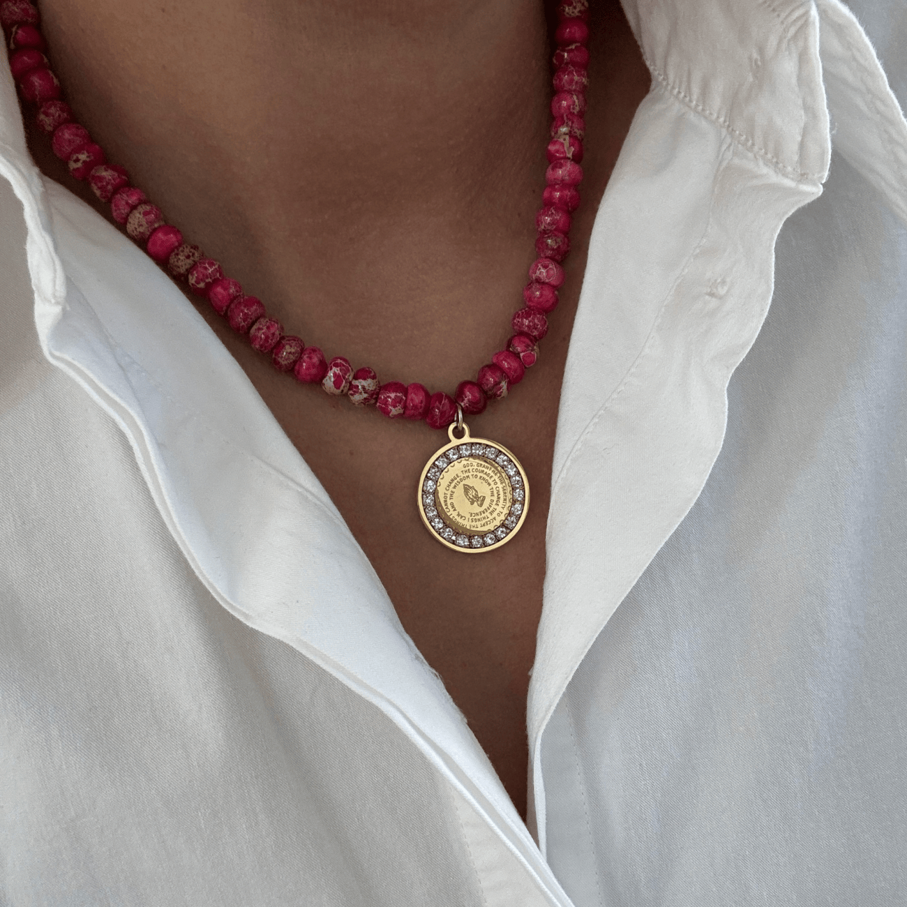 BRACHA Watercolor Prayer Warrior Necklace