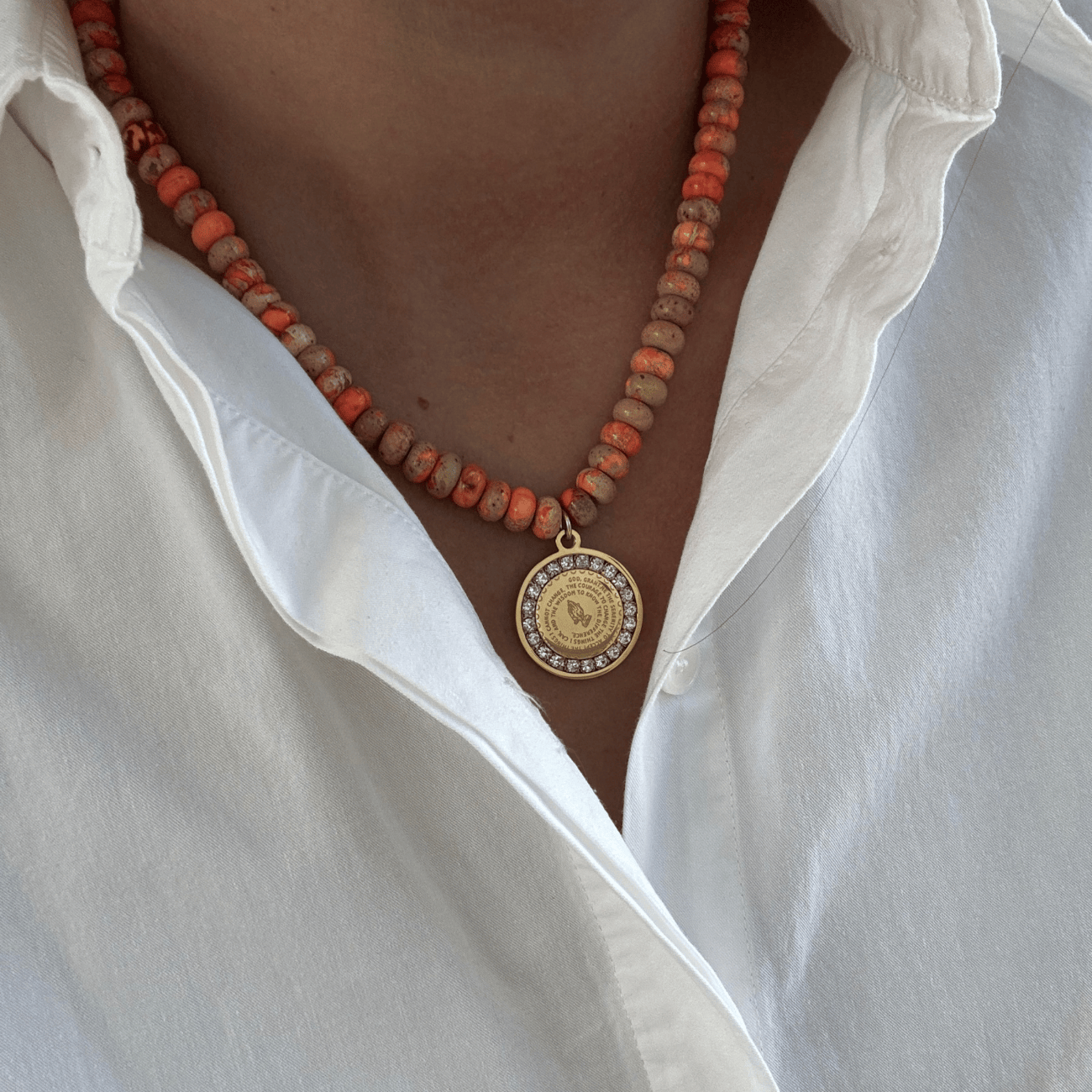 BRACHA Watercolor Prayer Warrior Necklace