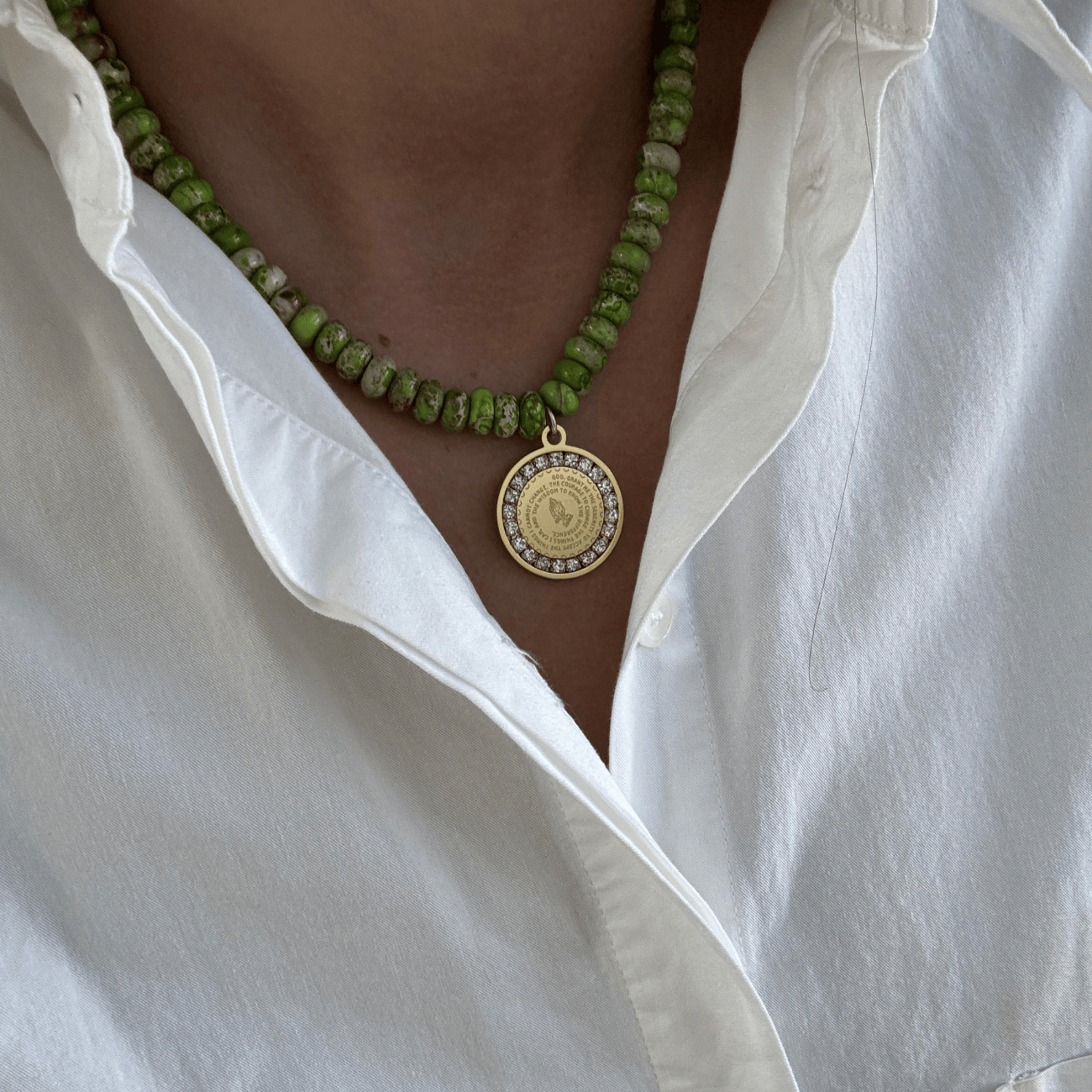 BRACHA Watercolor Prayer Warrior Necklace