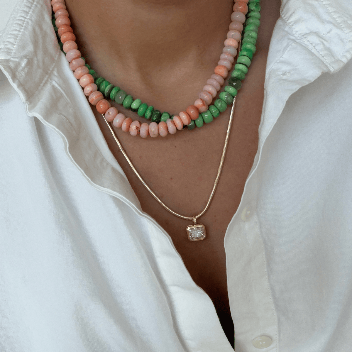Watermelon Lime Candy Necklace Necklaces by BRACHA