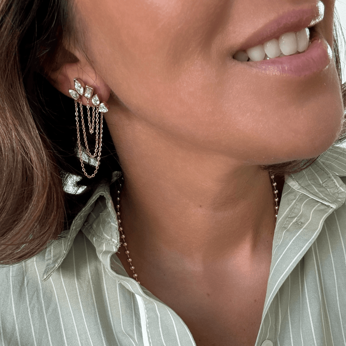 Windsor Chain Earrings Earrings by BRACHA
