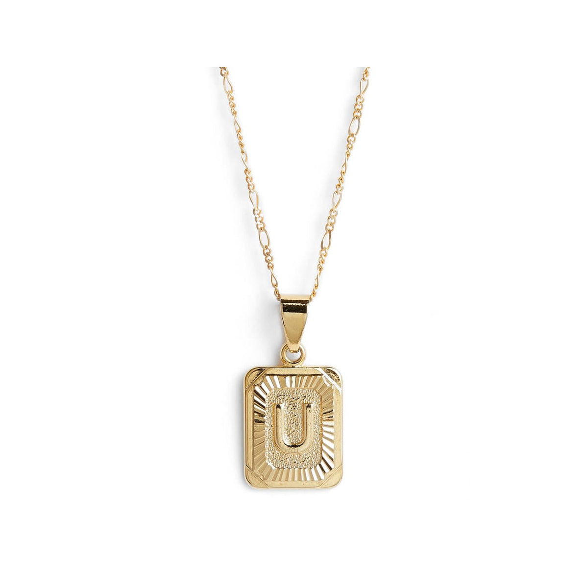 Men & Women's Solid 18K Gold Filled Alphabet Letter "