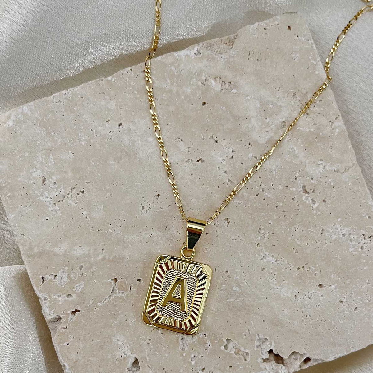 14K Gold Initial Necklace