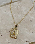 BRACHA Gold Filled Initial Card 18'' Length