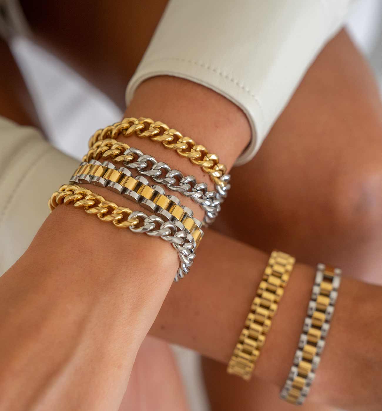 BRACHA Rolly Two Tone Bracelet