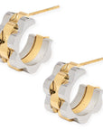 Rolly Two Tone Hoops Earrings by BRACHA